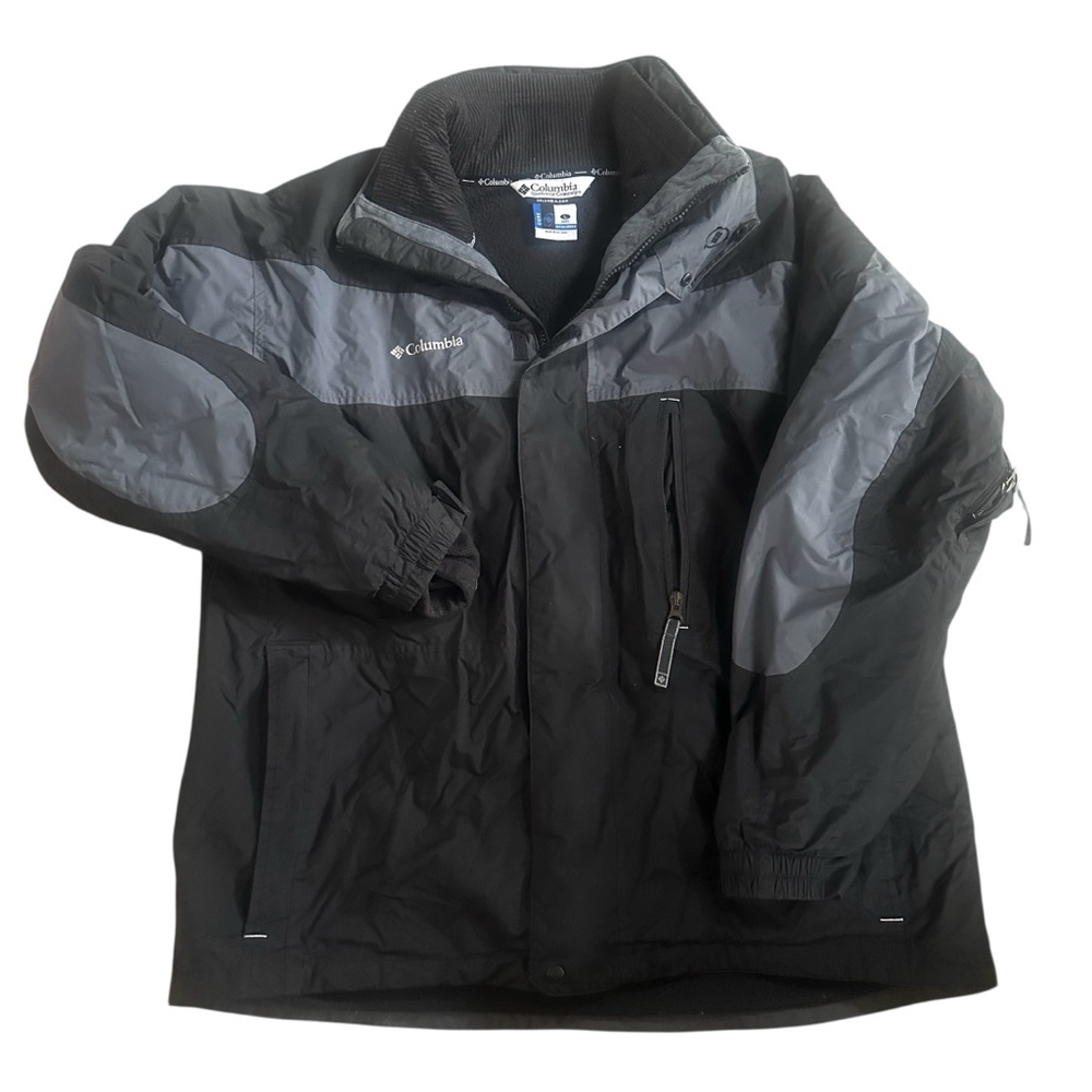 Columbia Core Interchange 3 in 1 Coat Men’s Large Gray Black Warm